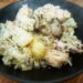 Тушеная куриная грудка с овощами и грибами ши-меджи.